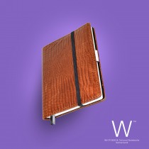 Whitebook Premium, P043w, Croco embossed, brown